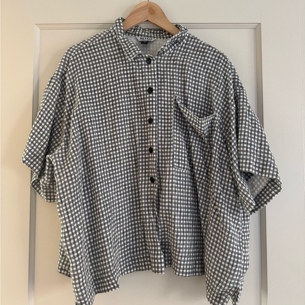Nettle Studios Boxy Collared Top